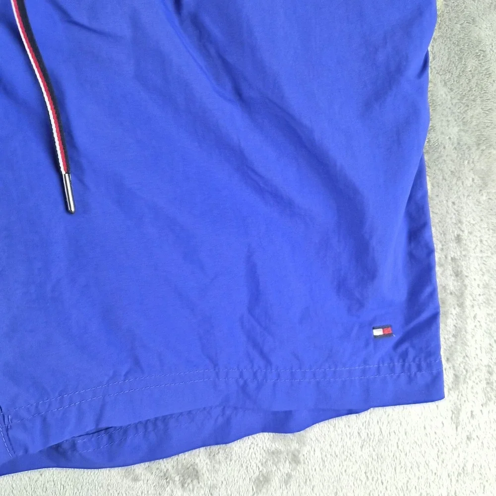 Tommy Hilfiger Swim Trunks Mens Medium Blue Drawstring‎ Mesh Lined Beach NWOT
